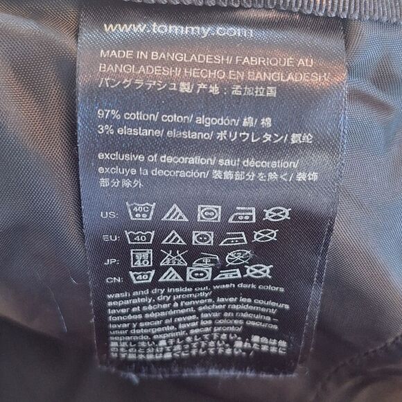 Tommy Hilfiger Slim Stretch Capri Waverly Black White Floral Size 16 Excellent - Picture 7 of 16